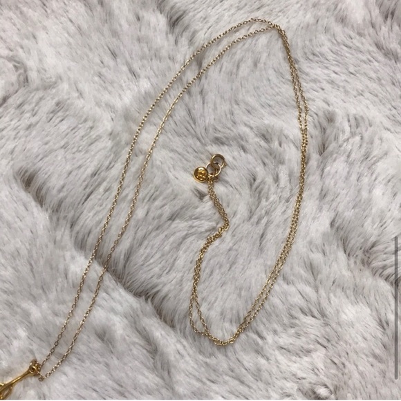 Gorjana long gold leaf necklace - Picture 4 of 6